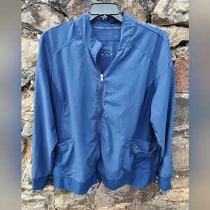 Cherokee iflex Blue Zip-Up Jacket Size 3XL